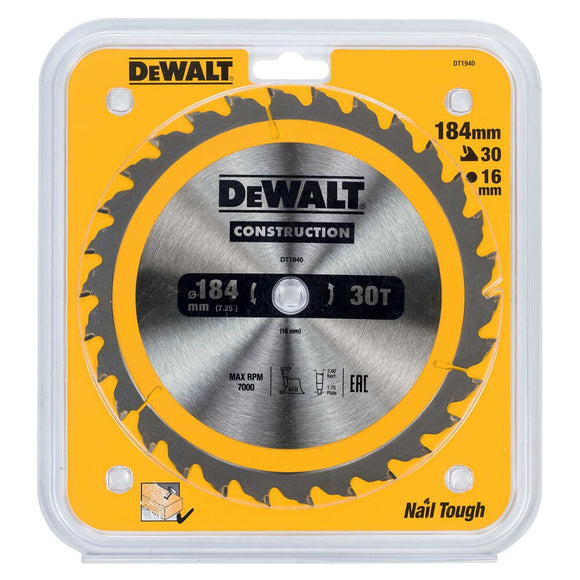 DEWALT Circular Saw Blade 184mm 30T | DT1940-QZ