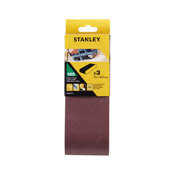 STANLEY SANDING BELTS - 75 x 457 150g |STA33111-XJ